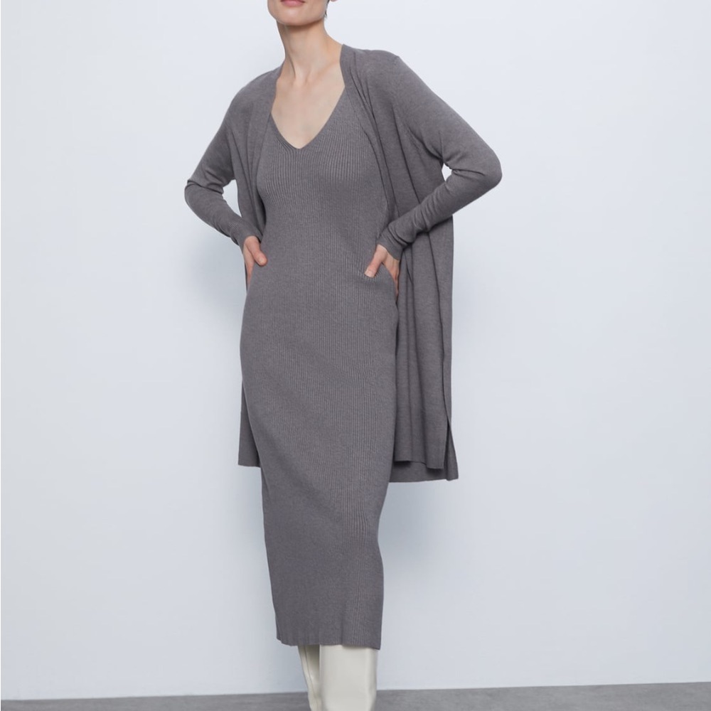 ZARA knit maxi dress